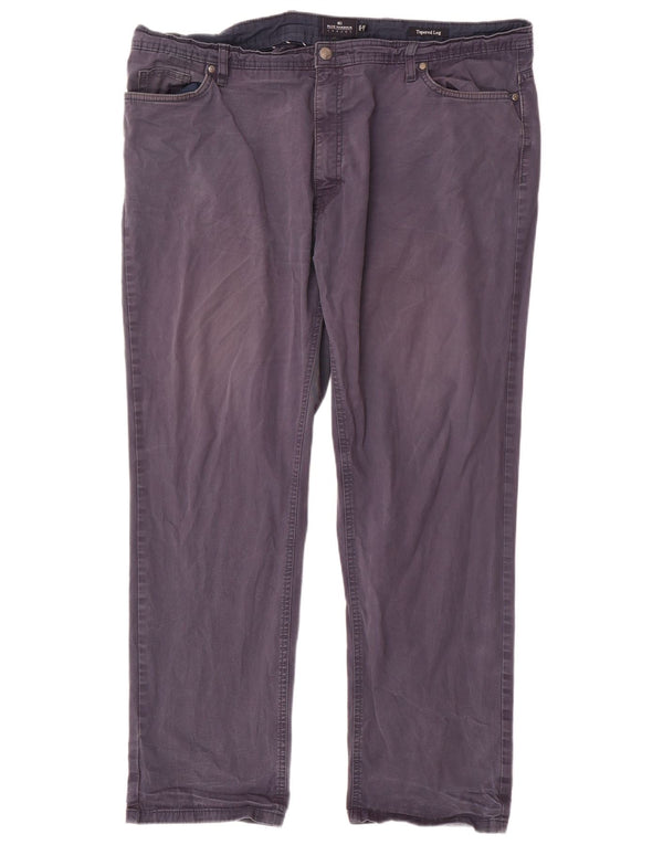 Pantaloni casual affusolati Marks & Spencer da uomo blu Harbour W42 L31 Navy