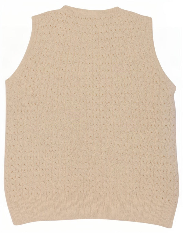 Canotta vintage da donna, taglia UK 16, grande, bianco sporco