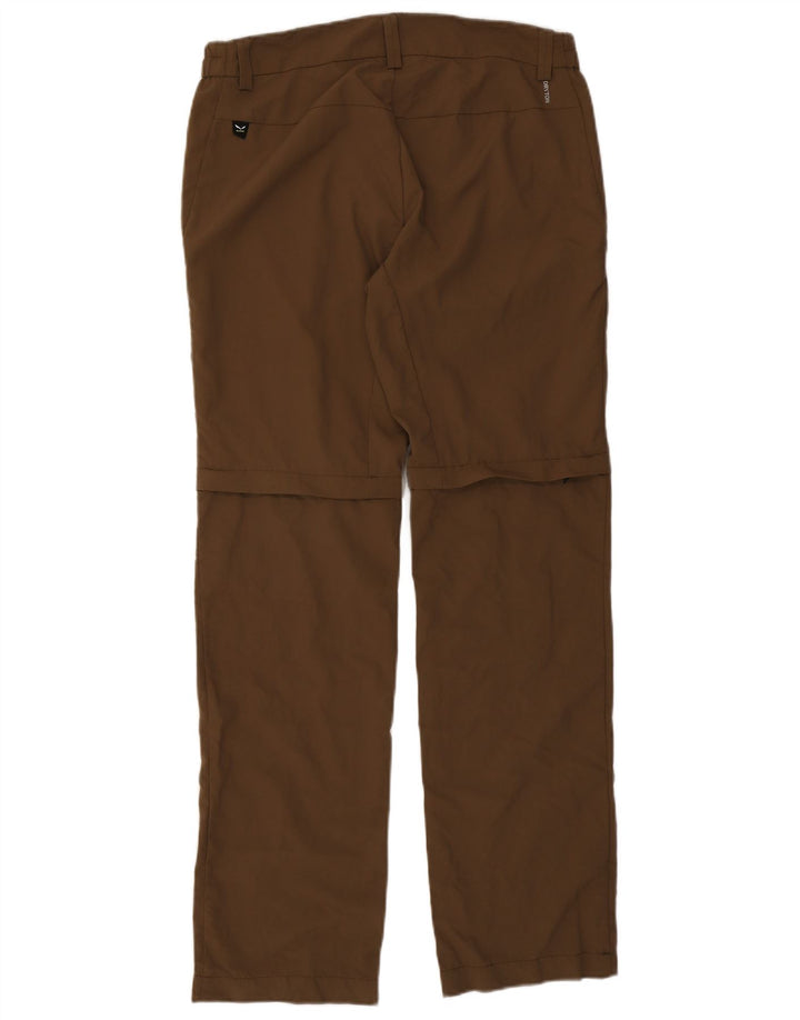 Pantaloni chino dritti da uomo vintage medi W32 L32 marrone in poliammide