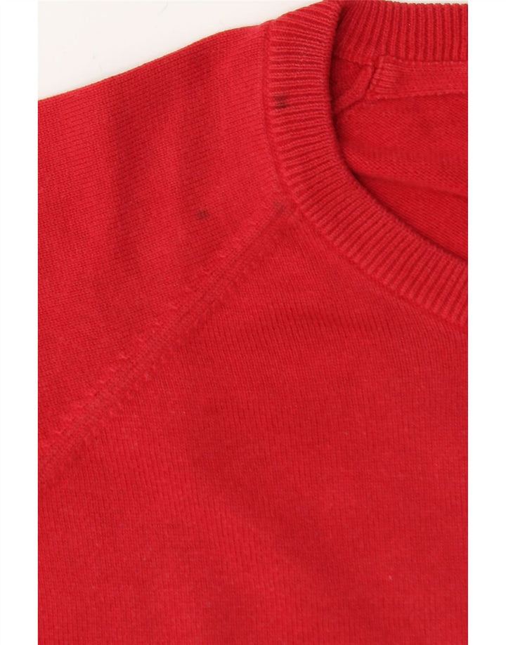 LEE Mens Crew Neck Jumper Sweater Medium Red Cotton Vintage Lee and Second-Hand Lee from Messina Hembry 