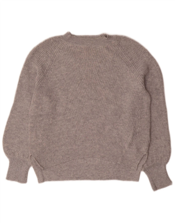 Maglione maglione girocollo oversize da donna Marks & Spencer UK 10 piccolo grigio
