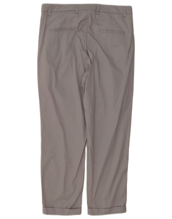 Pantaloni da abito con pegged da donna Jaeger UK 12 Medium W32 L25 Poliestere grigio