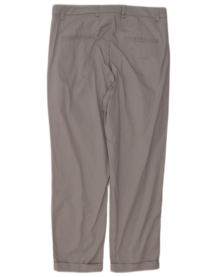Pantaloni da abito con pegged da donna Jaeger UK 12 Medium W32 L25 Poliestere grigio