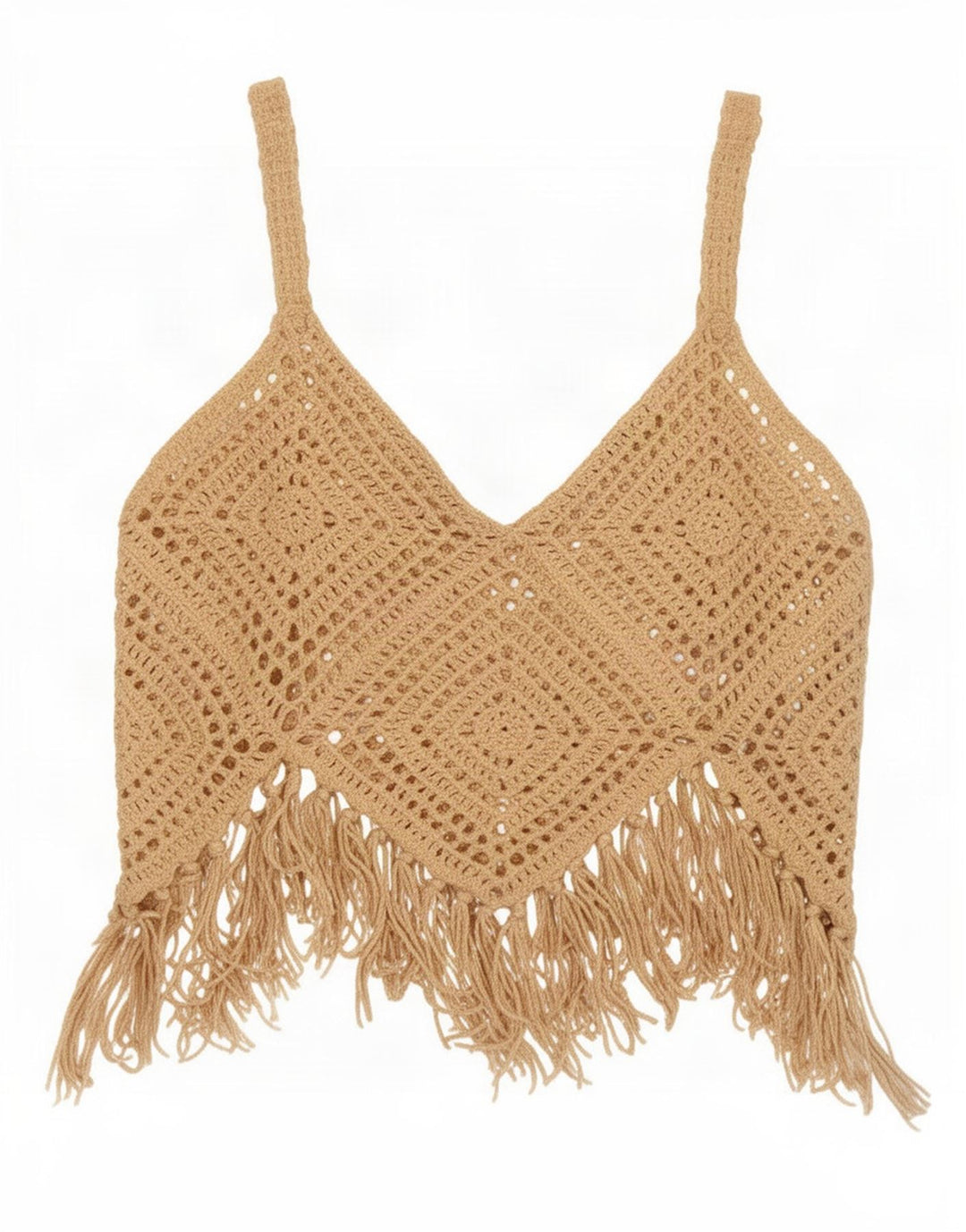 Top corto da donna Zara all'uncinetto UK 12 Cotone beige medio