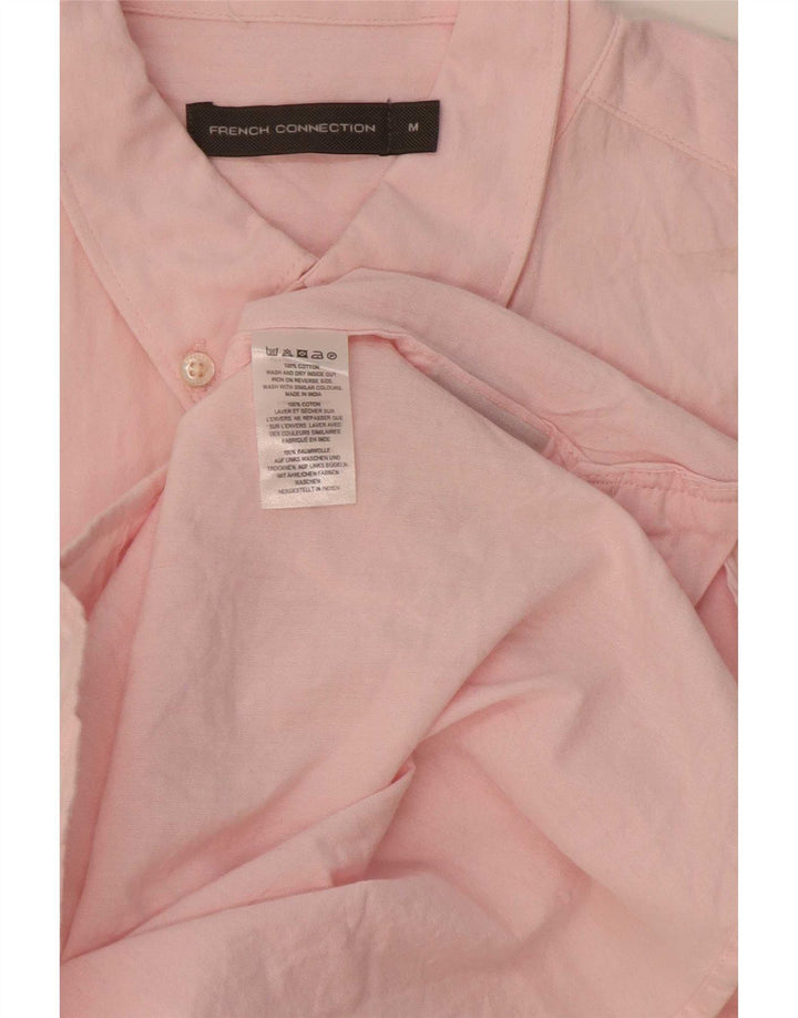 Camicia a maniche corte da uomo French Connection in cotone rosa medio