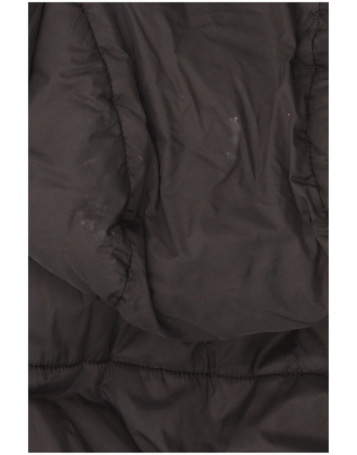 Gilet imbottito oversize con cappuccio da donna Zara UK 10 piccolo poliestere nero