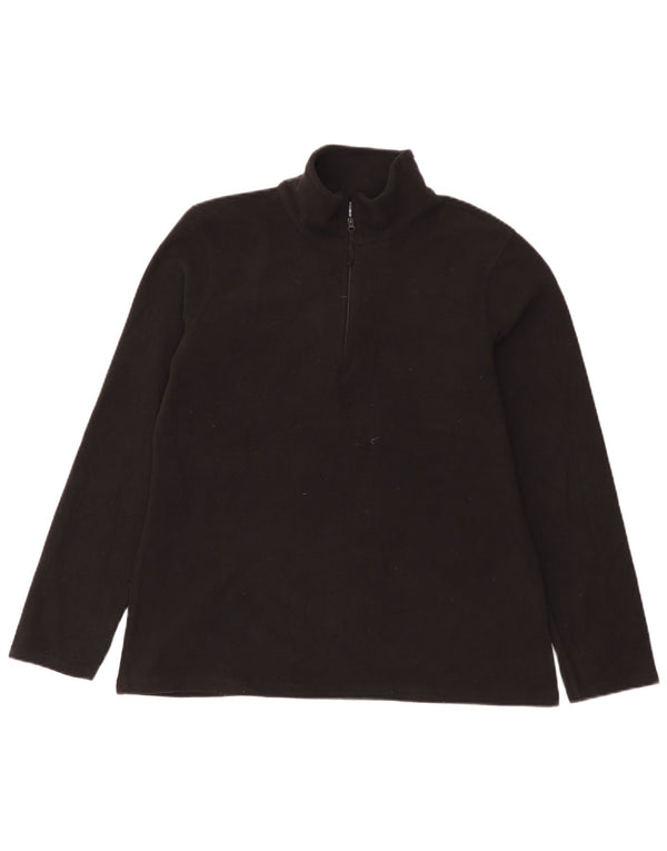 Mountain Warehouse Womens Zip Neck Fleece Jumper UK 16 Large Black