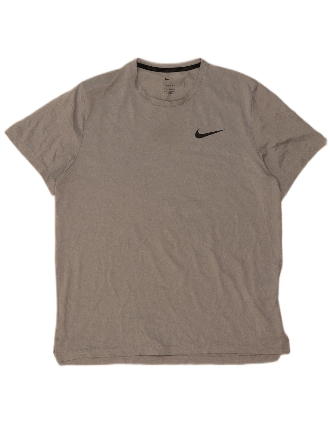 T-shirt Nike Dri Fit da uomo, grande, in poliestere grigio