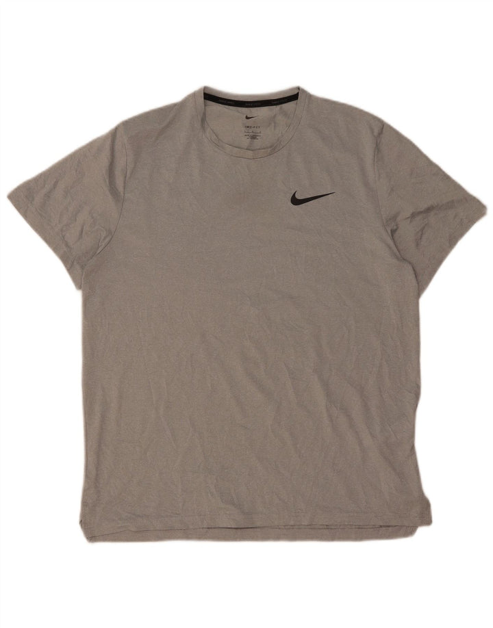 T-shirt Nike Dri Fit da uomo, grande, in poliestere grigio