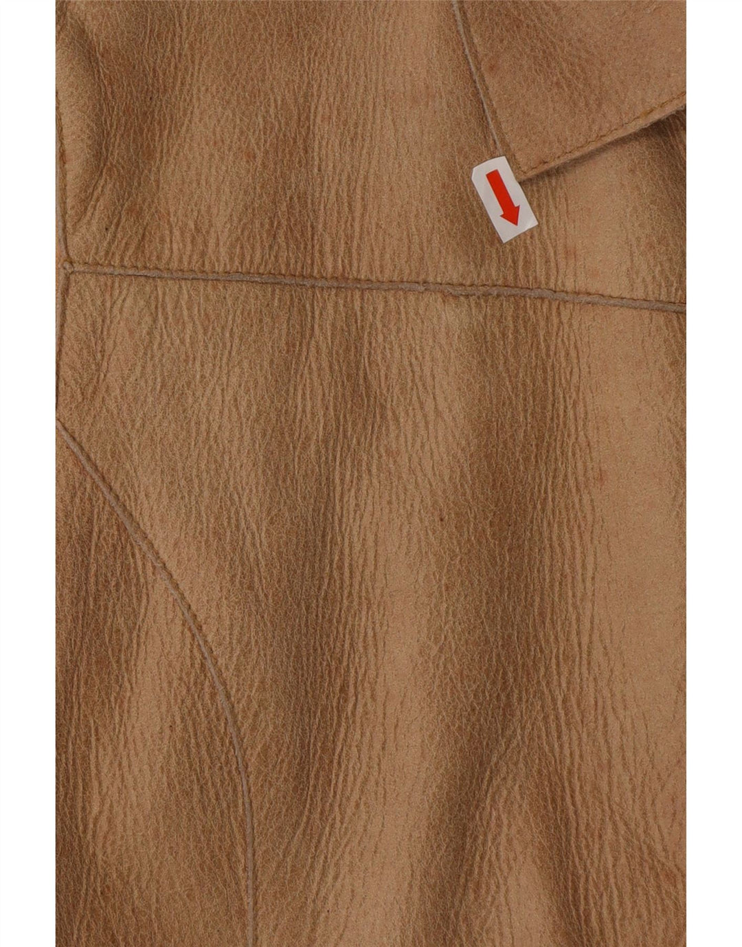 ZERIMAR Womens Crop Suede Jacket UK 12 Medium Beige
