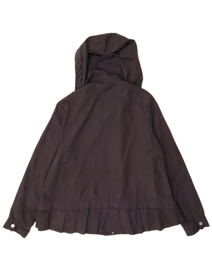 Giacca utilitaria con cappuccio da donna Zara UK 16 grande poliestere nero