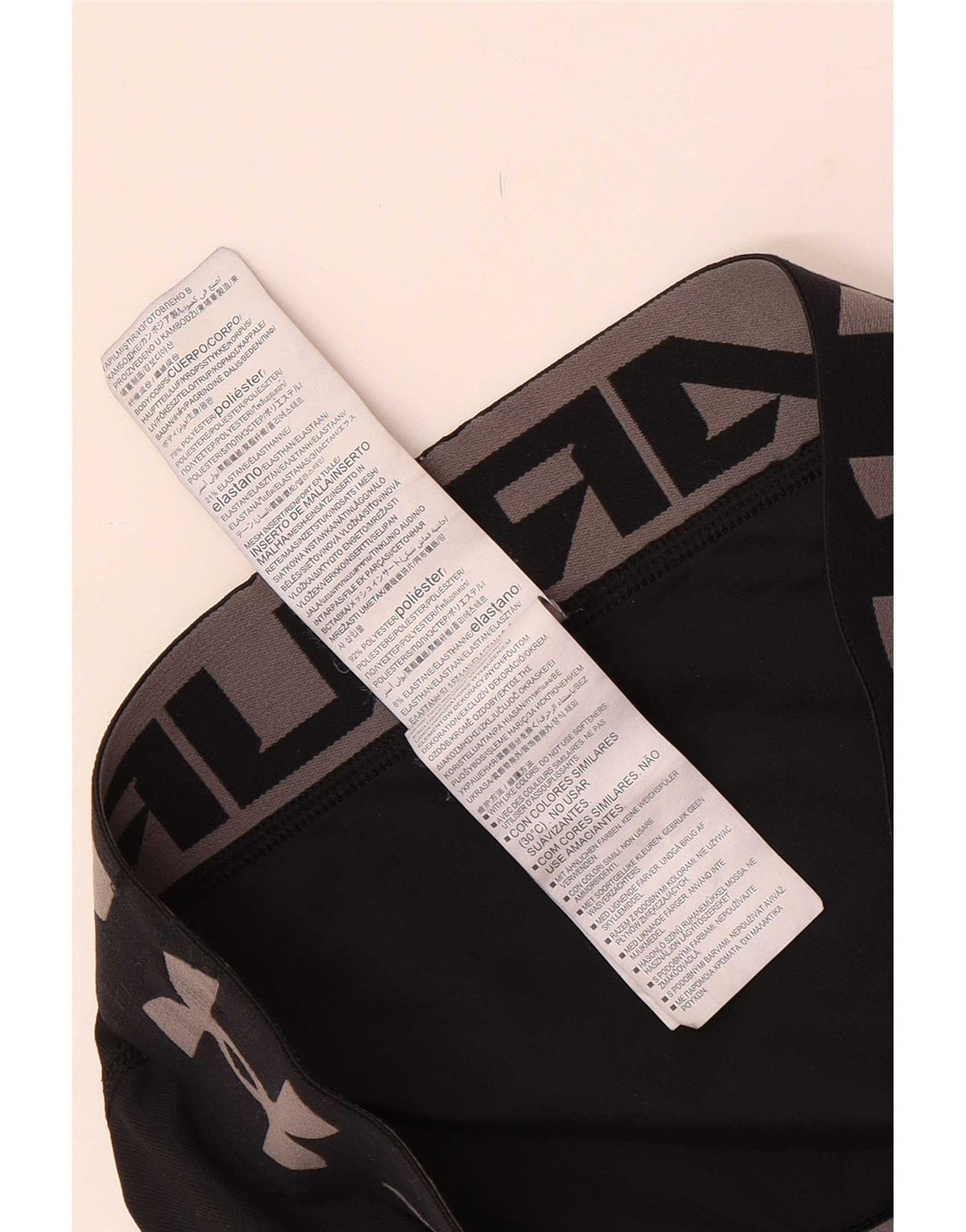 Leggings grafici da ragazzo Under Armour 9-10 anni poliestere nero medio