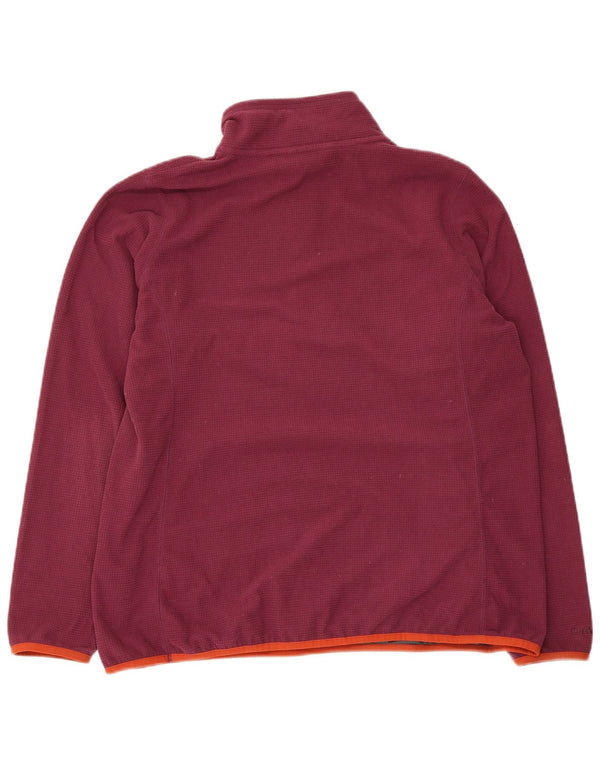 Maglione in pile da donna con collo con zip Orvis UK 16 grande poliestere bordeaux