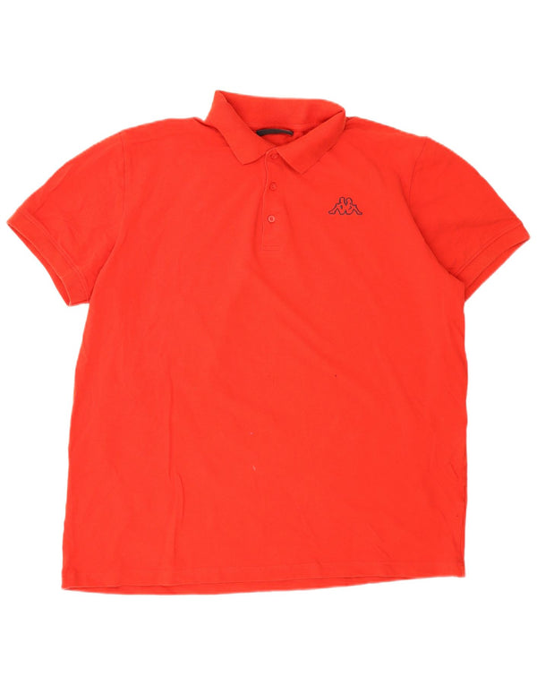 Polo da uomo KAPPA 2XL rossa in cotone