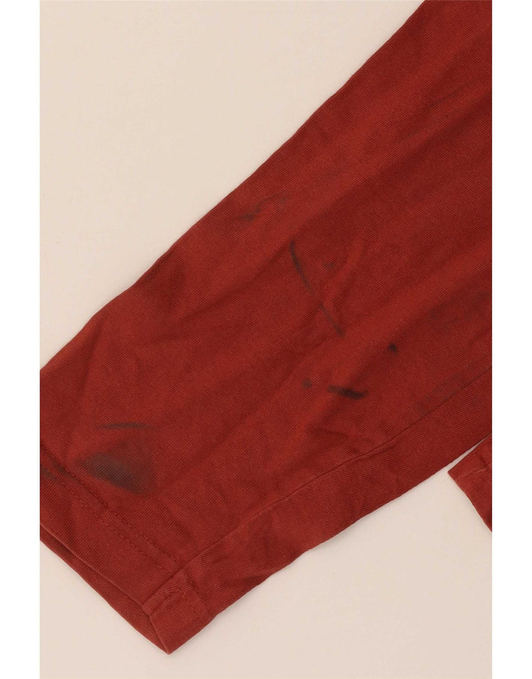Calvin Klein Jeans Top da uomo a maniche lunghe in cotone rosso medio