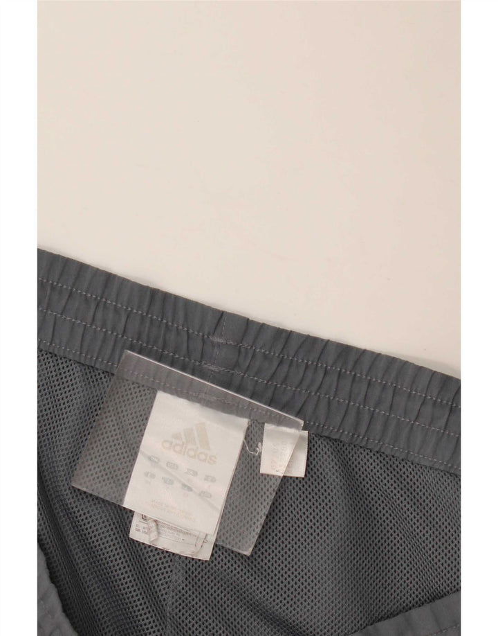 Pantaloncini sportivi Adidas da uomo XL in poliestere color block grigio