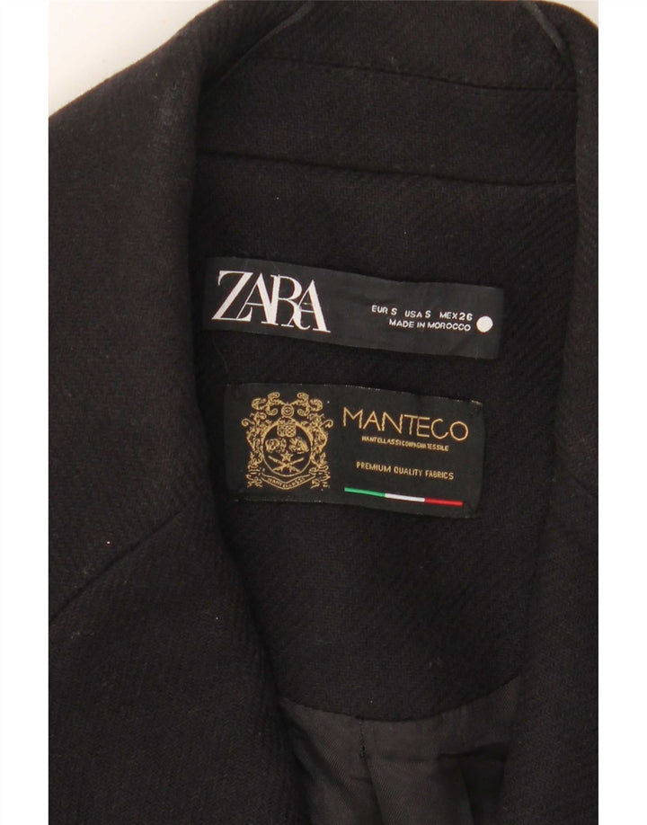 Cappotto doppiopetto oversize da donna Zara UK 10 piccolo nero