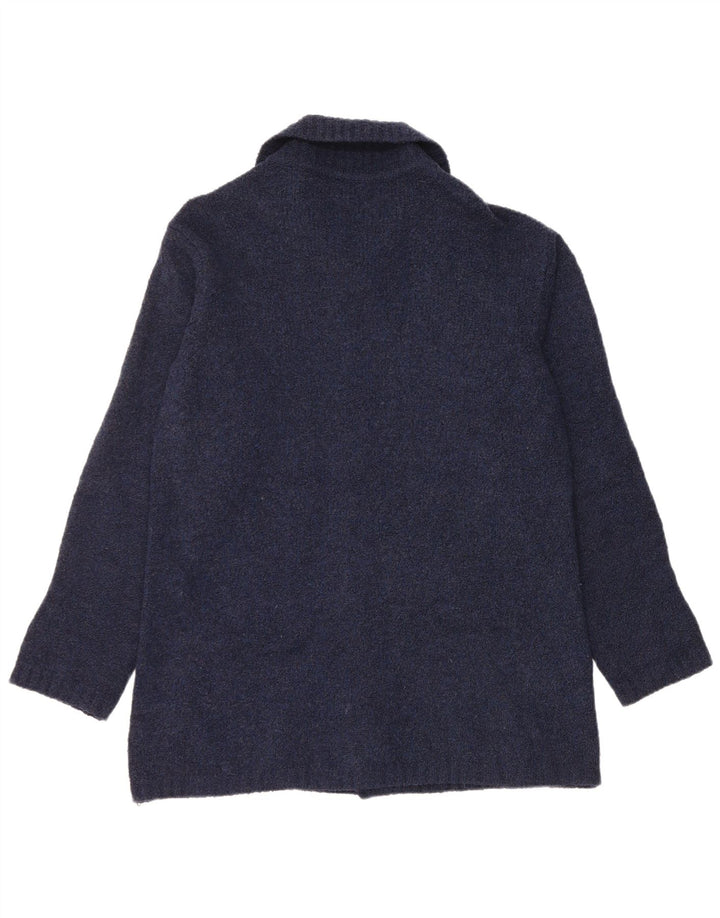 Maglione Cardigan Uomo Trussardi Large Blu Navy in Lana Merino