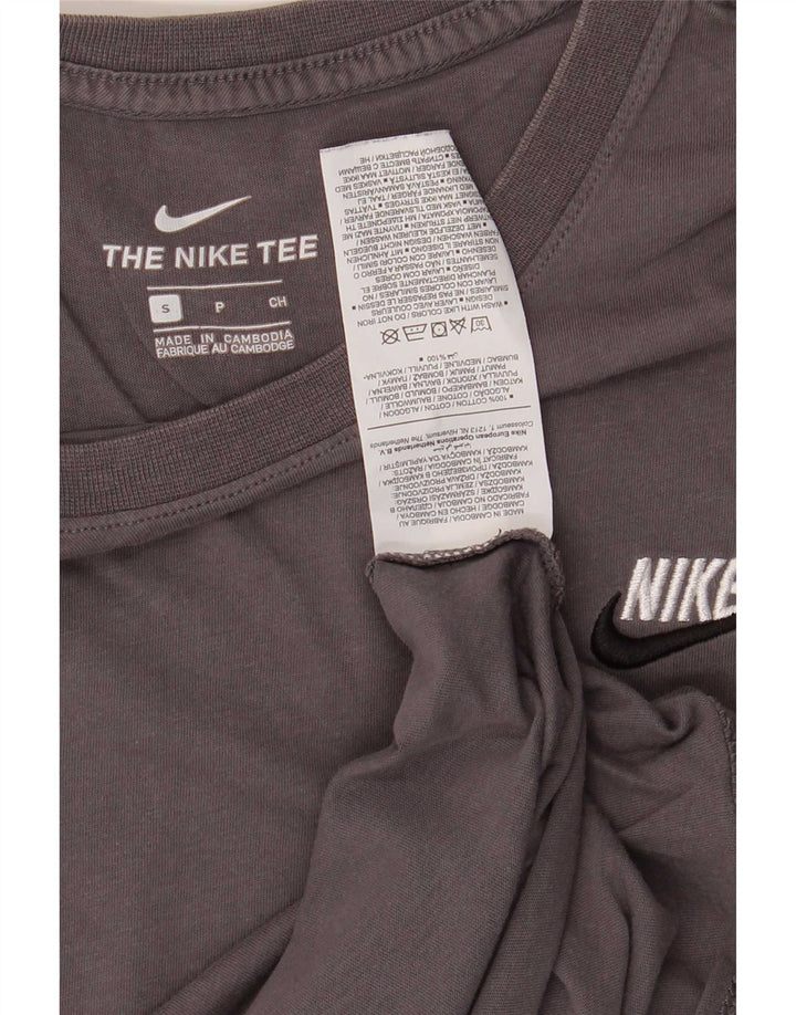 T-shirt Nike da uomo Top Small in cotone grigio