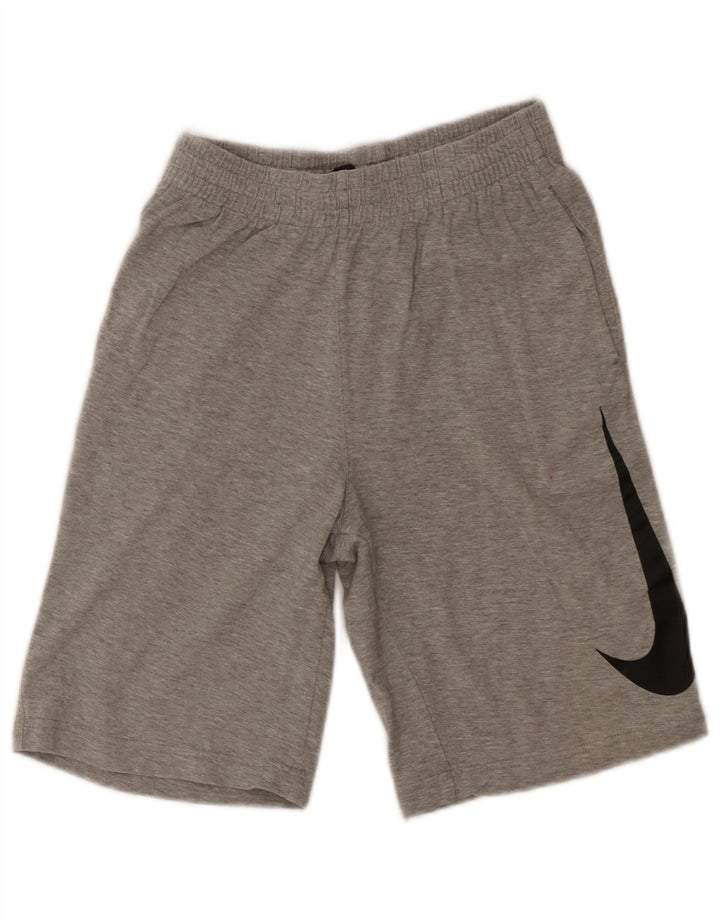 Pantaloncini sportivi Nike da ragazzo con grafica 10-11 anni in cotone grigio medio