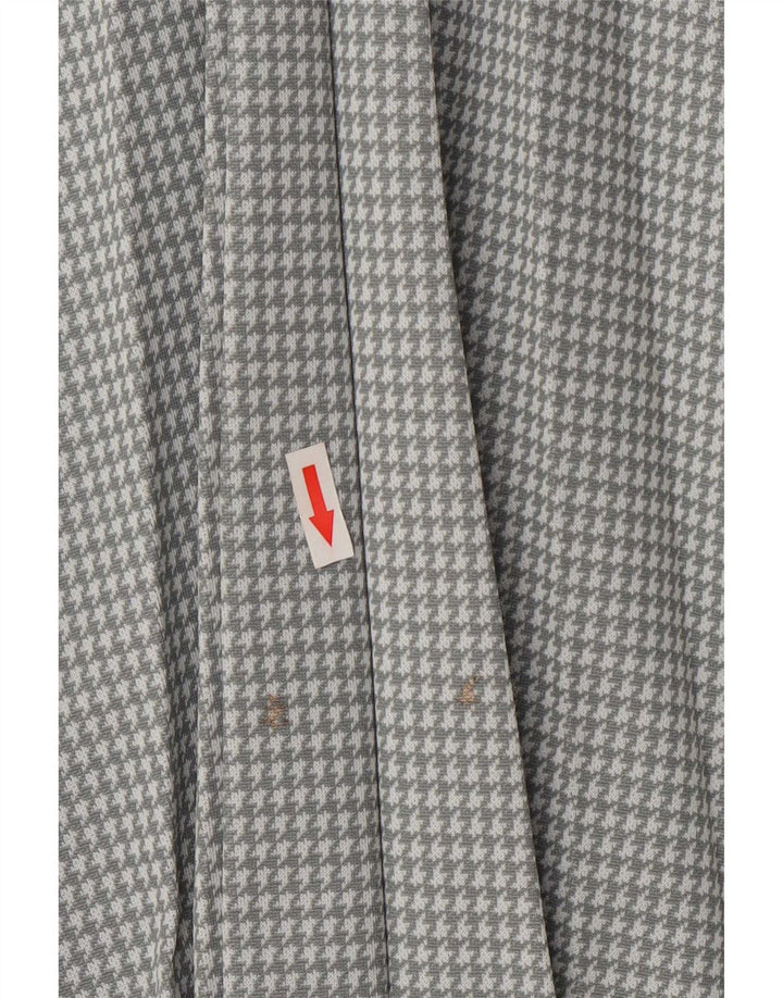 Gonna a pieghe vintage da donna W30 pied de poule grigio medio
