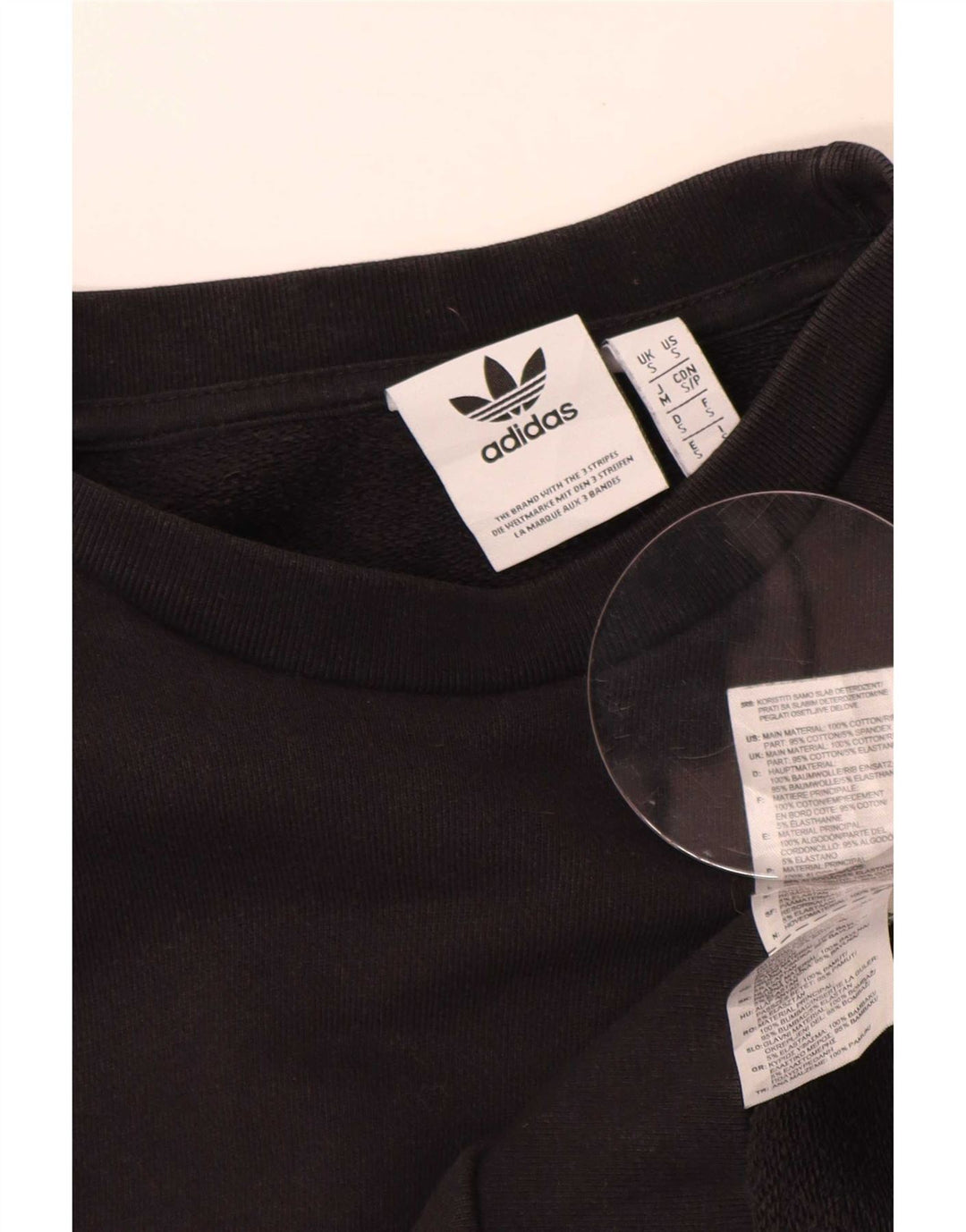 Felpa Adidas Uomo Maglione Piccolo Cotone Nero