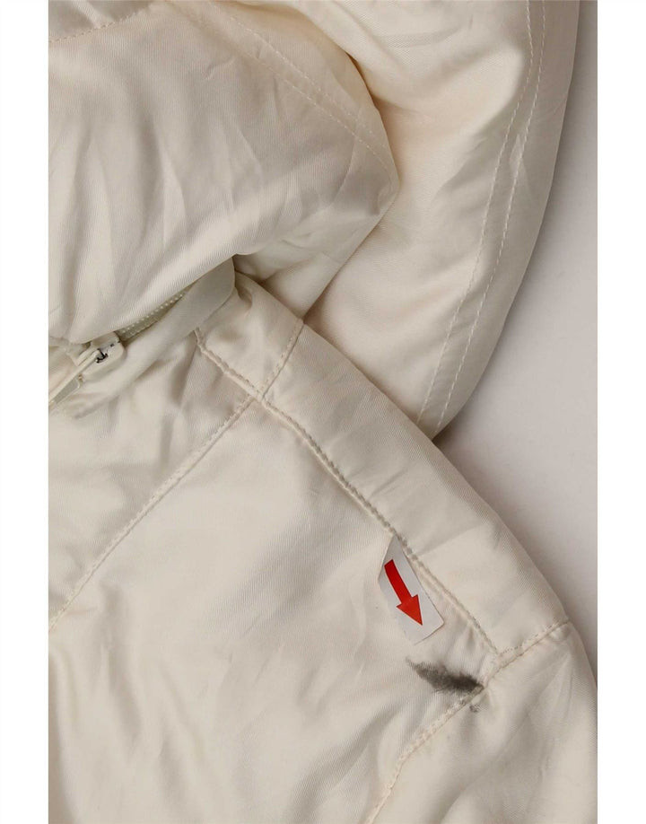 Giacca imbottita con cappuccio da donna Fila UK 14 grande poliestere bianco
