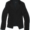 MAX & CO. Womens Abstract Pattern Blazer Jacket UK 12 Medium Black Vintage Max & Co. and Second-Hand Max & Co. from Messina Hembry 