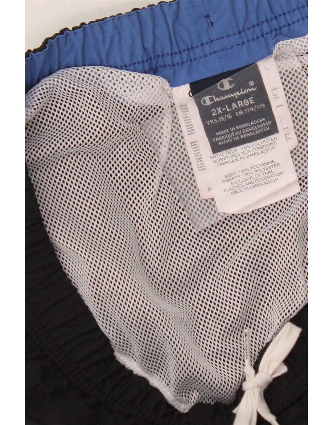 CHAMPION Boys Graphic Swimming Shorts 15-16 Years 2XL Black Polyamide