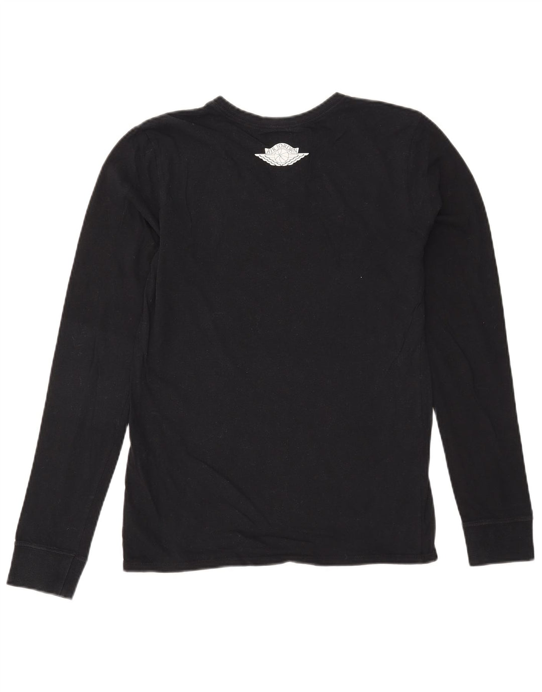 Top grafico da uomo Jordan a maniche lunghe piccolo in cotone nero