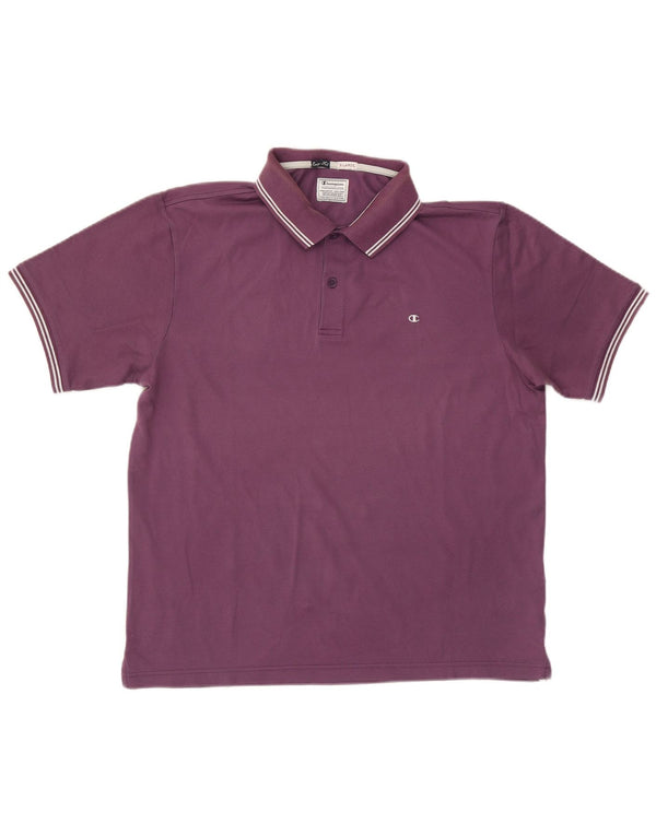 Polo Champion da uomo Easy Fit XL in cotone viola