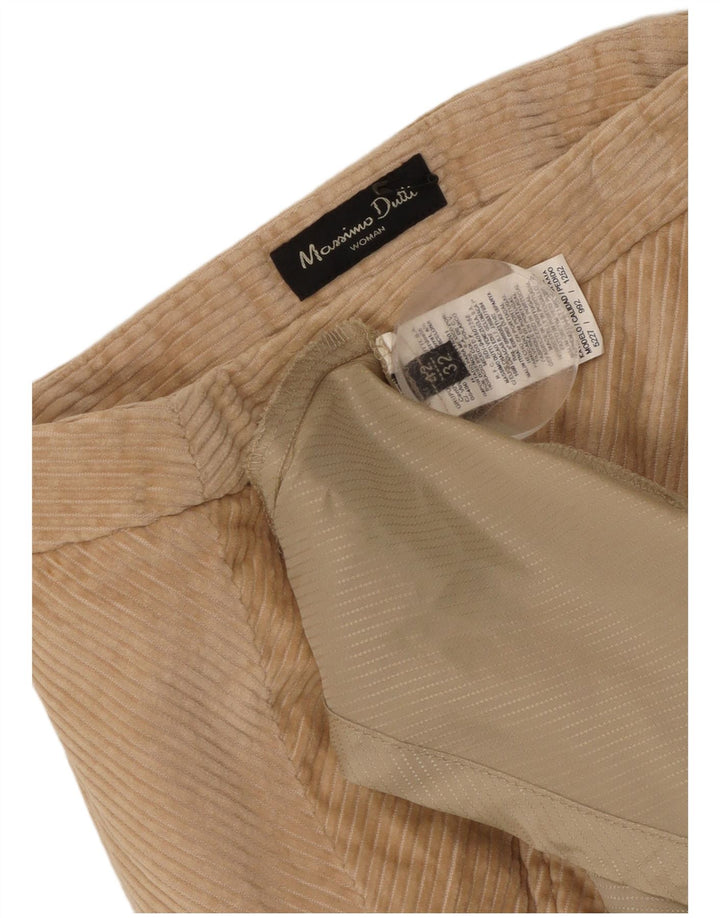 Gonna in velluto a coste da donna Massimo Dutti EU 42 Large W32 Cotone Beige