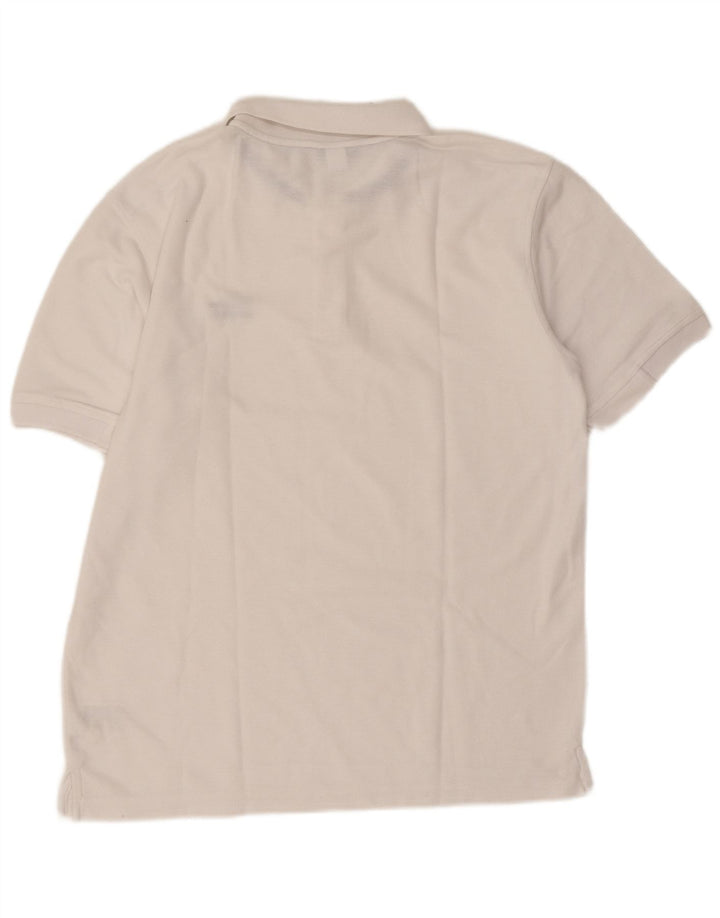 Polo Umbro da uomo grande in poliestere bianco