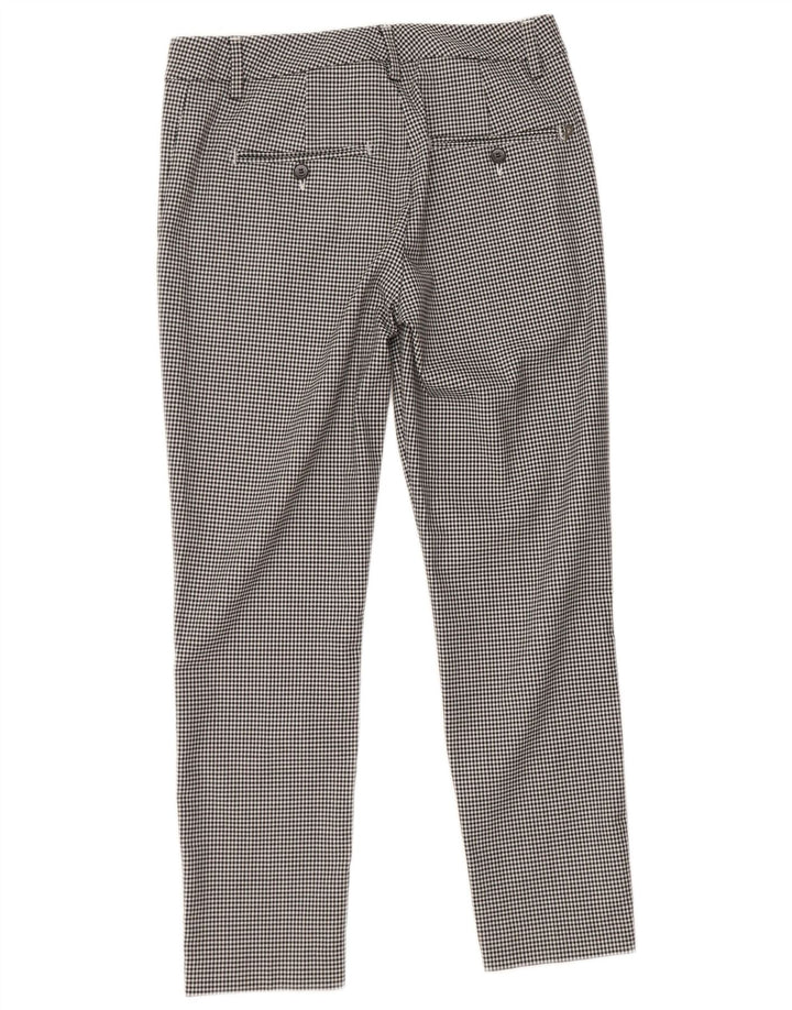 Pantaloni chino slim da donna Dondup W29 L26 acetato pied de poule nero