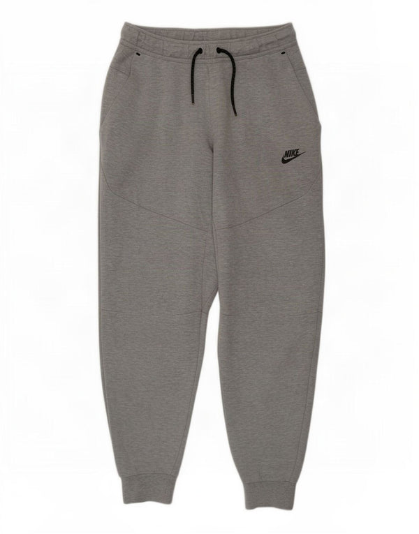 Nike Mens Tracksuit Trousers Joggers Small Grey Colourblock Cotton