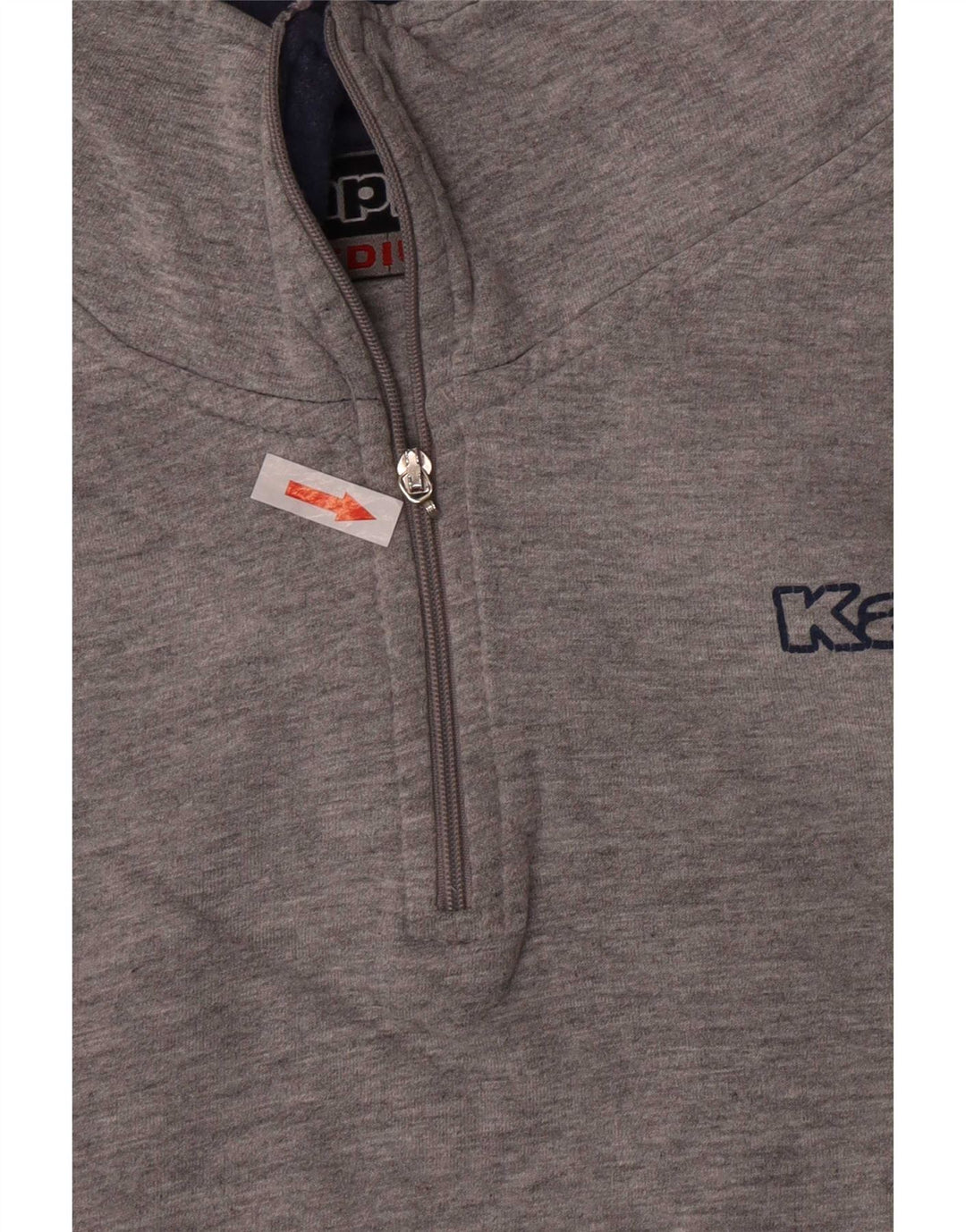 Felpa con grafica Kappa da donna, maglione UK 14, colore grigio medio