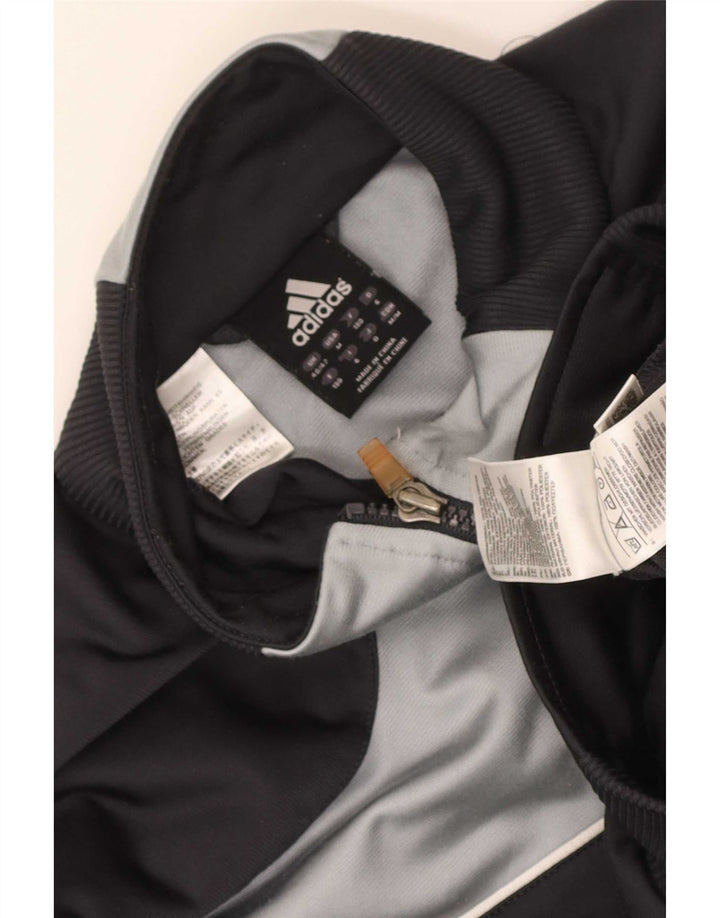 Giacca da tuta grafica da uomo Adidas UK 40/42 Medium Black Colourblock