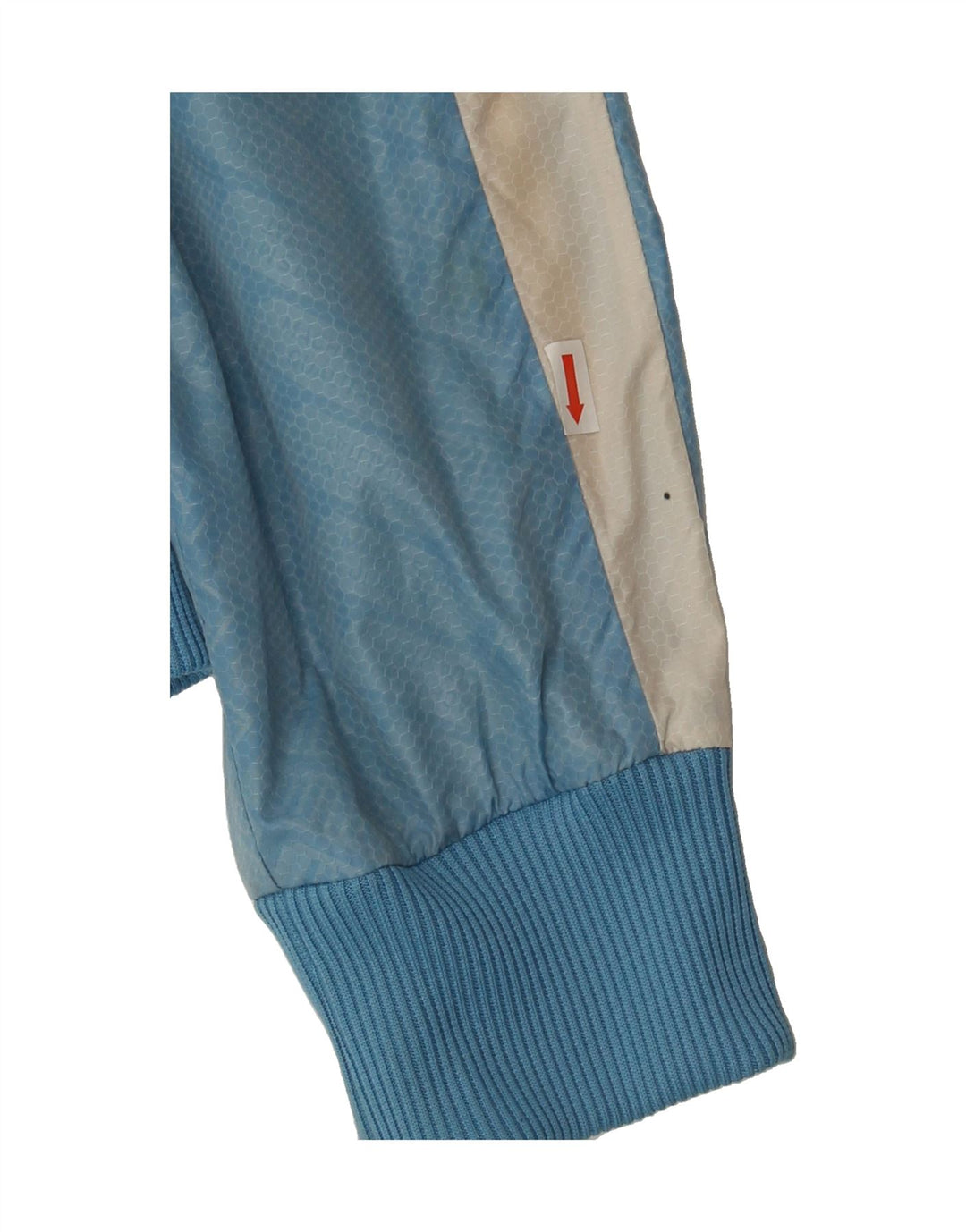 PUMA Mens Hooded Rain Jacket UK 38 Medium Blue Colourblock Nylon Vintage Puma and Second-Hand Puma from Messina Hembry 