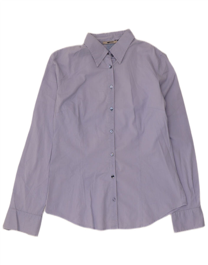 Camicia da donna Gas UK 14 cotone blu medio