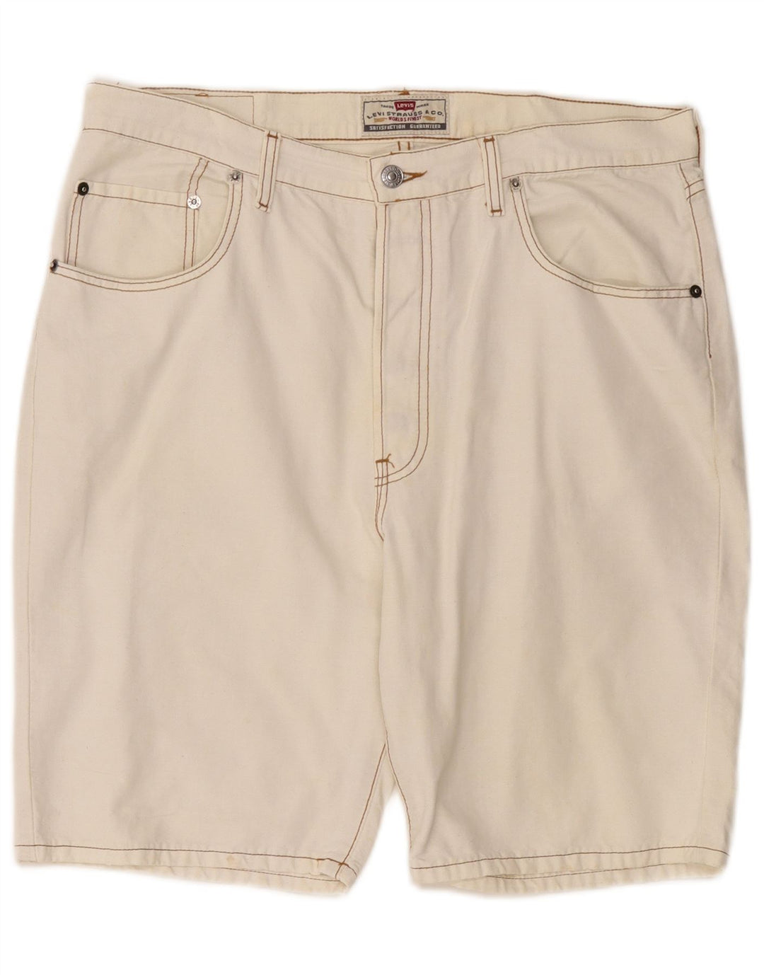 Pantaloncini casual da uomo Levi's W36 grandi bianco sporco