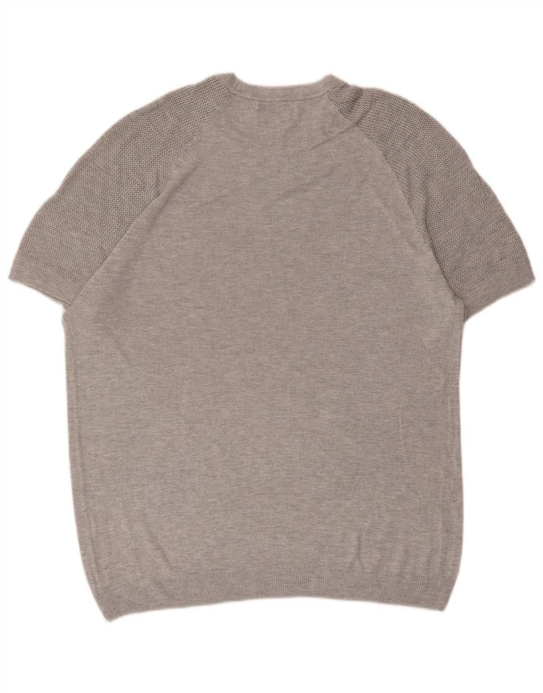 Maglione ZARA da uomo girocollo a maniche corte XL grigio