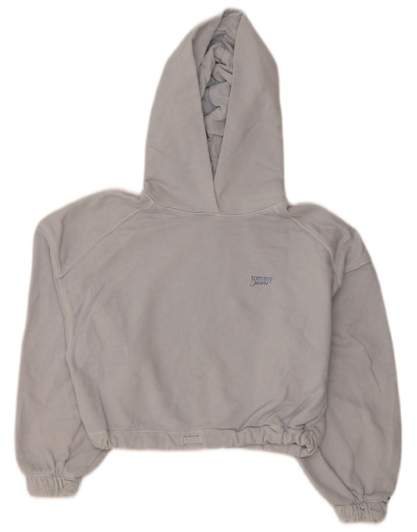 Maglione con cappuccio oversize corto da donna Tommy Hilfiger UK 2 2XS Grigio