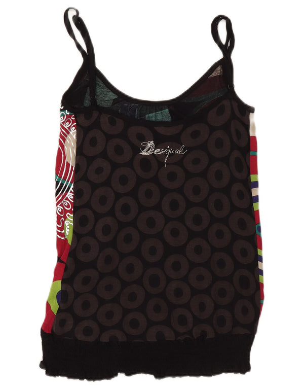 Desigual Womens Graphic Cami Top UK 12 Medium multicolore geometrico