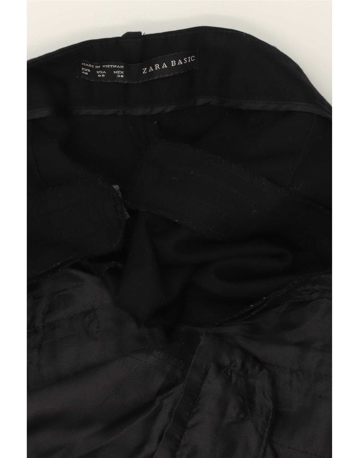 Pantaloni corti dritti da donna Zara EU 40 medi W30 L25 neri