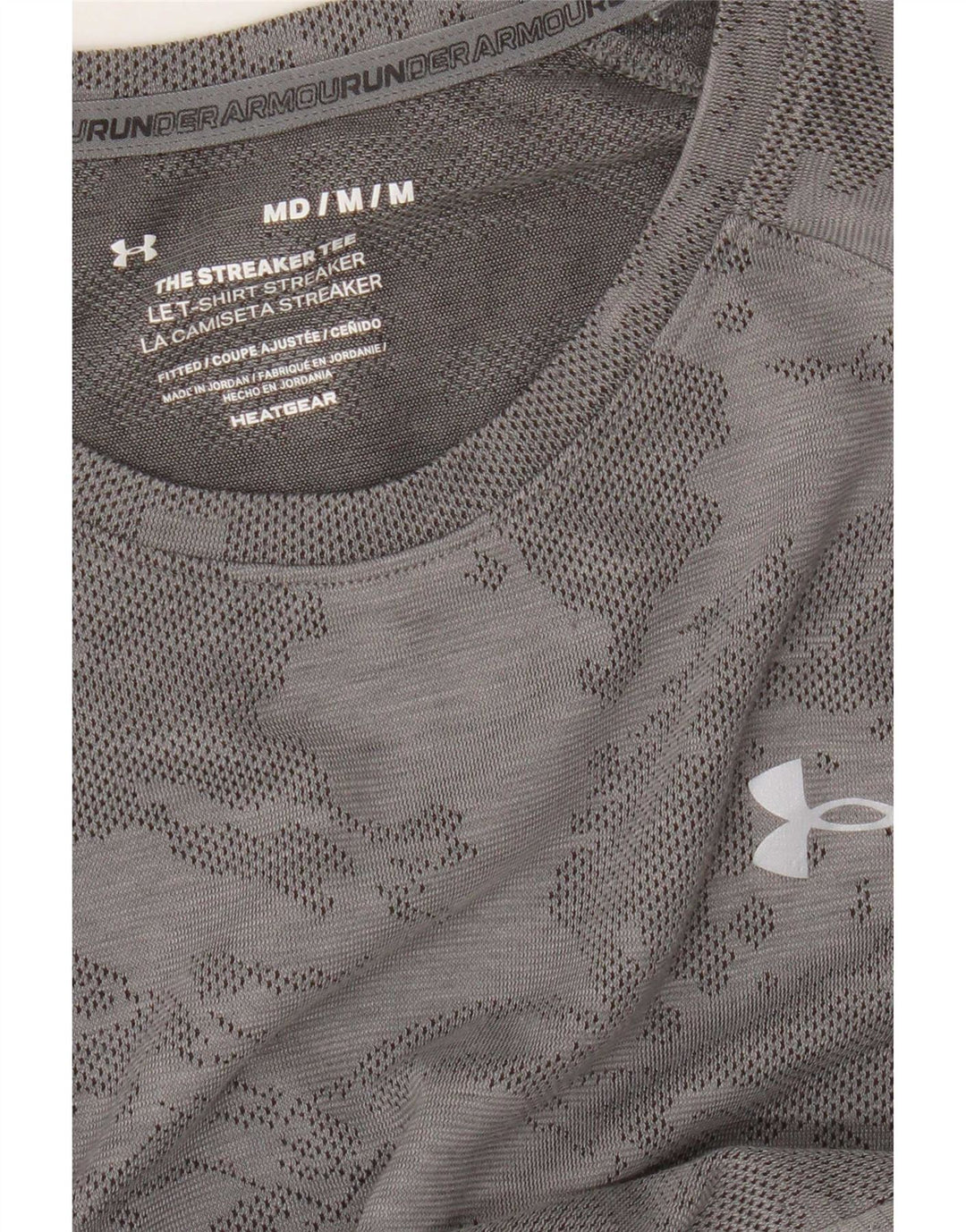 Maglietta Under Armour da uomo Heat Gear Top grigio medio mimetico