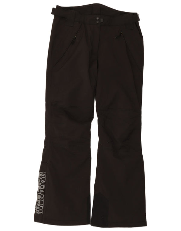 Pantaloni da sci con grafica Napapijri da donna UK 14 Large Nero Poliammide