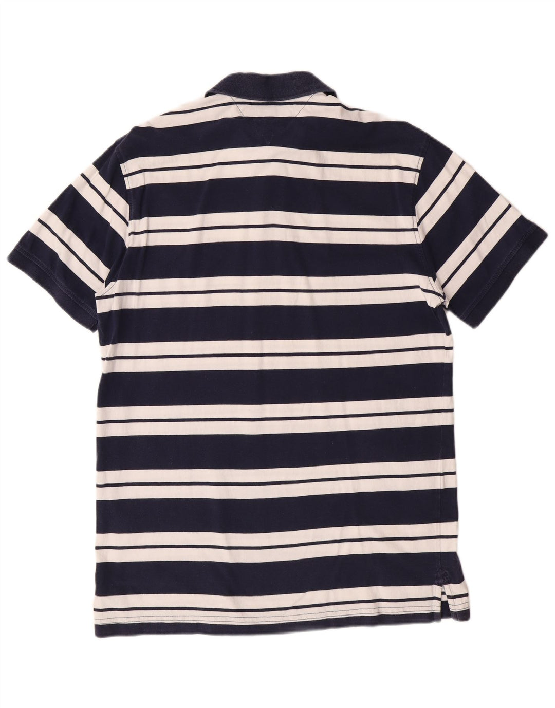 Polo da uomo su misura Tommy Hilfiger, taglia grande, in cotone a righe blu navy