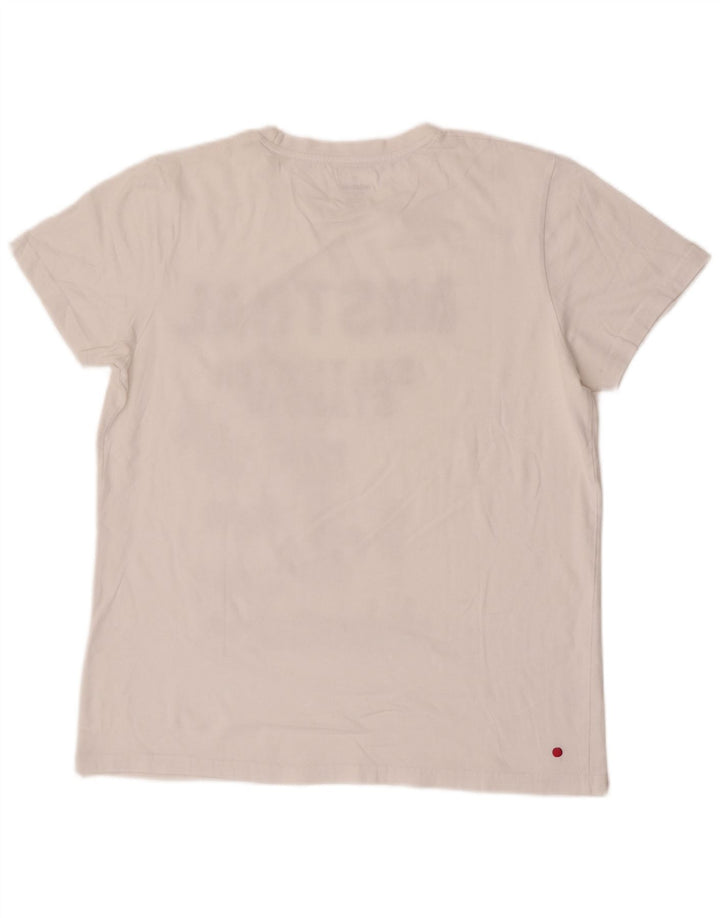 T-shirt grafica da uomo Mistral Top grande in cotone bianco