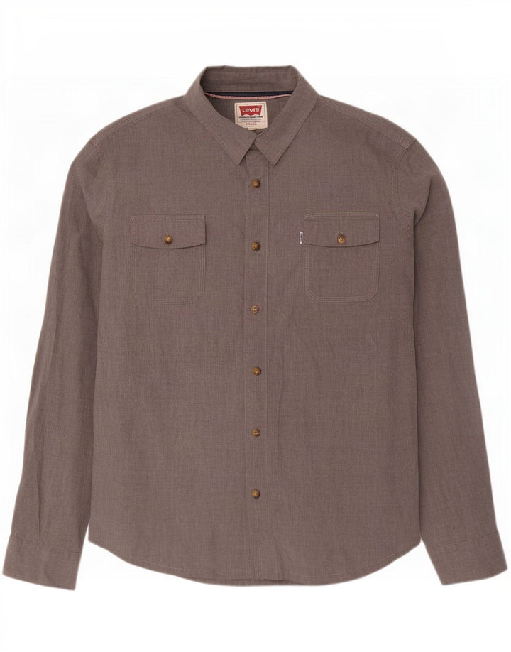 Camicia Levi's Uomo 2XL Cotone Grigio