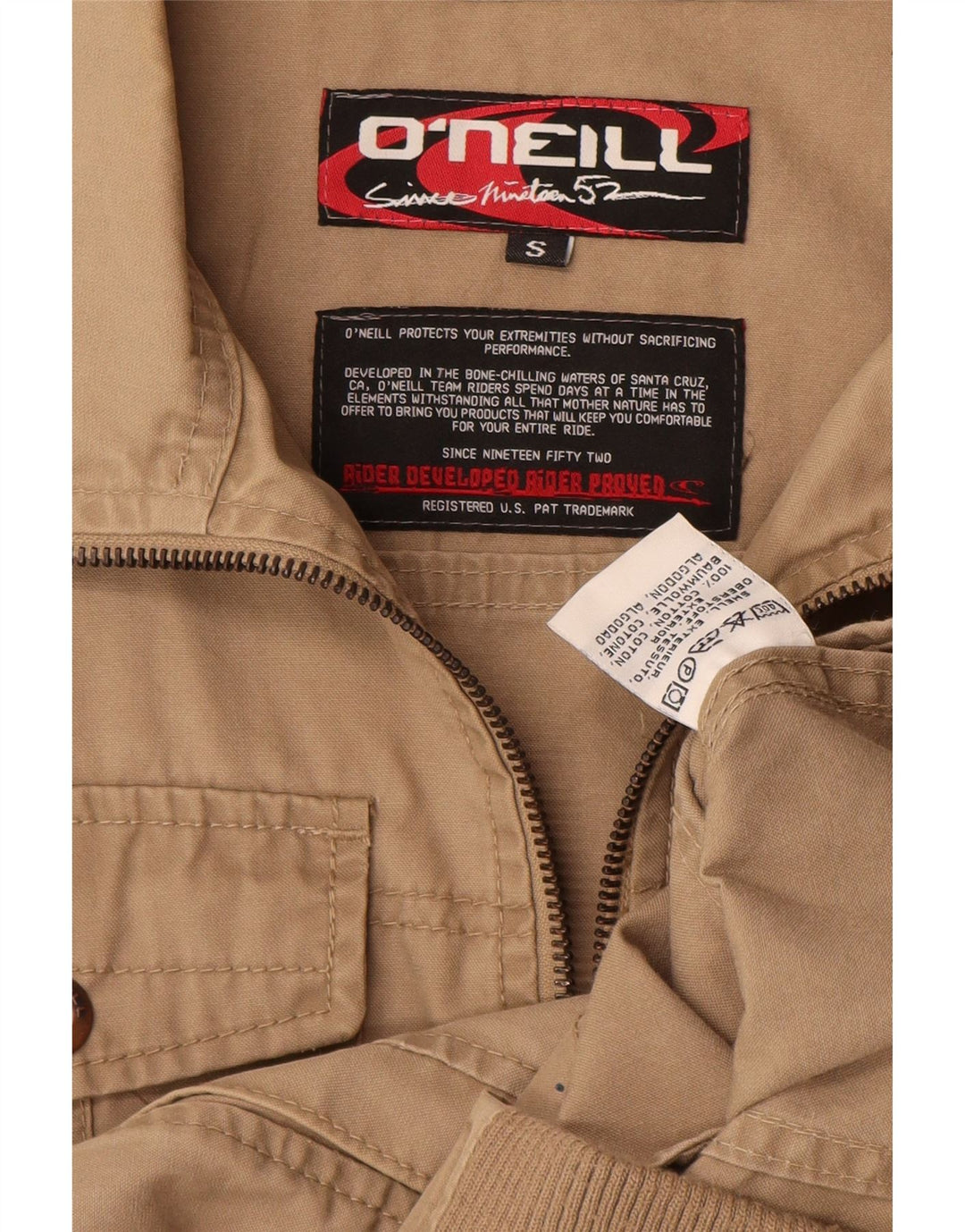 Giubbotto bomber da uomo O'NEILL UK 36 piccolo cotone beige